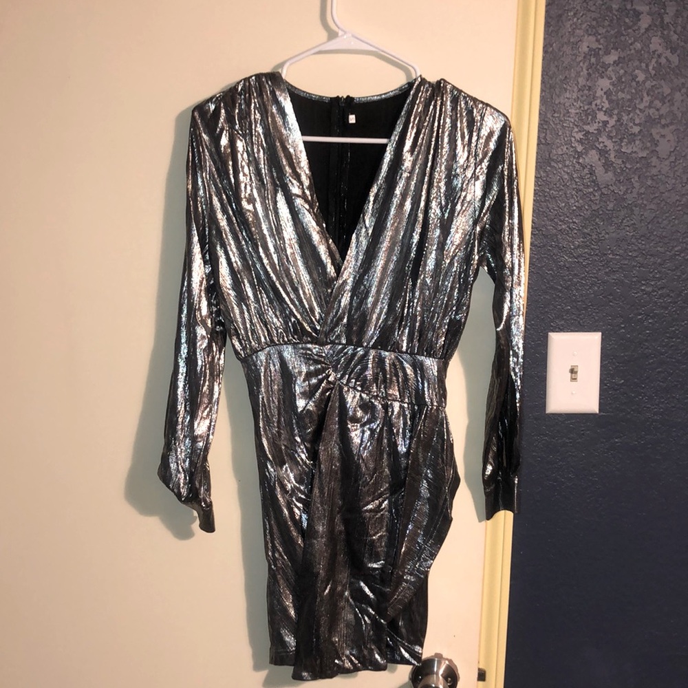 Silver Metallic Dress